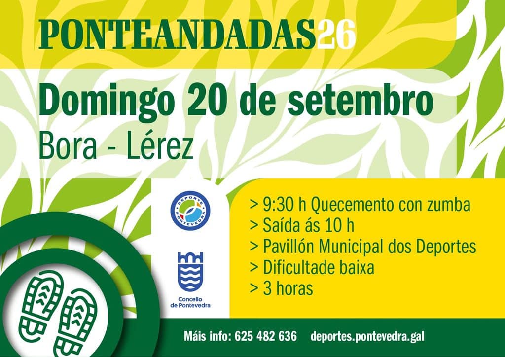 Regresa Ponteandadas coas súas 4 últimas saídas dominicais - DEPORTE PONTEVEDRA